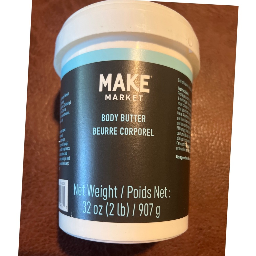 Make Market Body Butter Base 32oz Shea and Cocoa Butter DIY Skincare 2lb Tub
